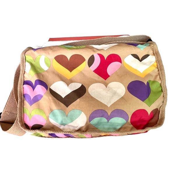 LeSportsac Two Piece Shoulder Cross Body Bag & Coin Purse Pouch Heart Design EUC - Picture 4 of 14